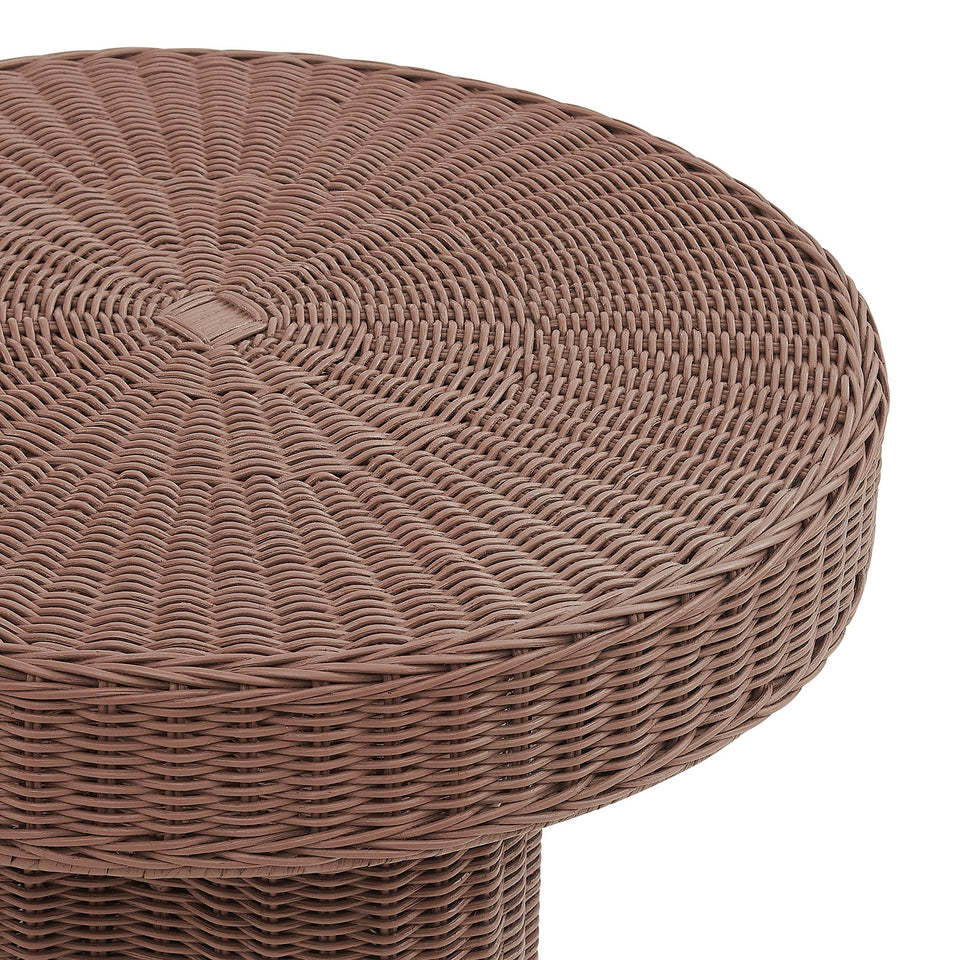 Sarova 20 Inch Natural Rattan Pedestal Side Table by Modway