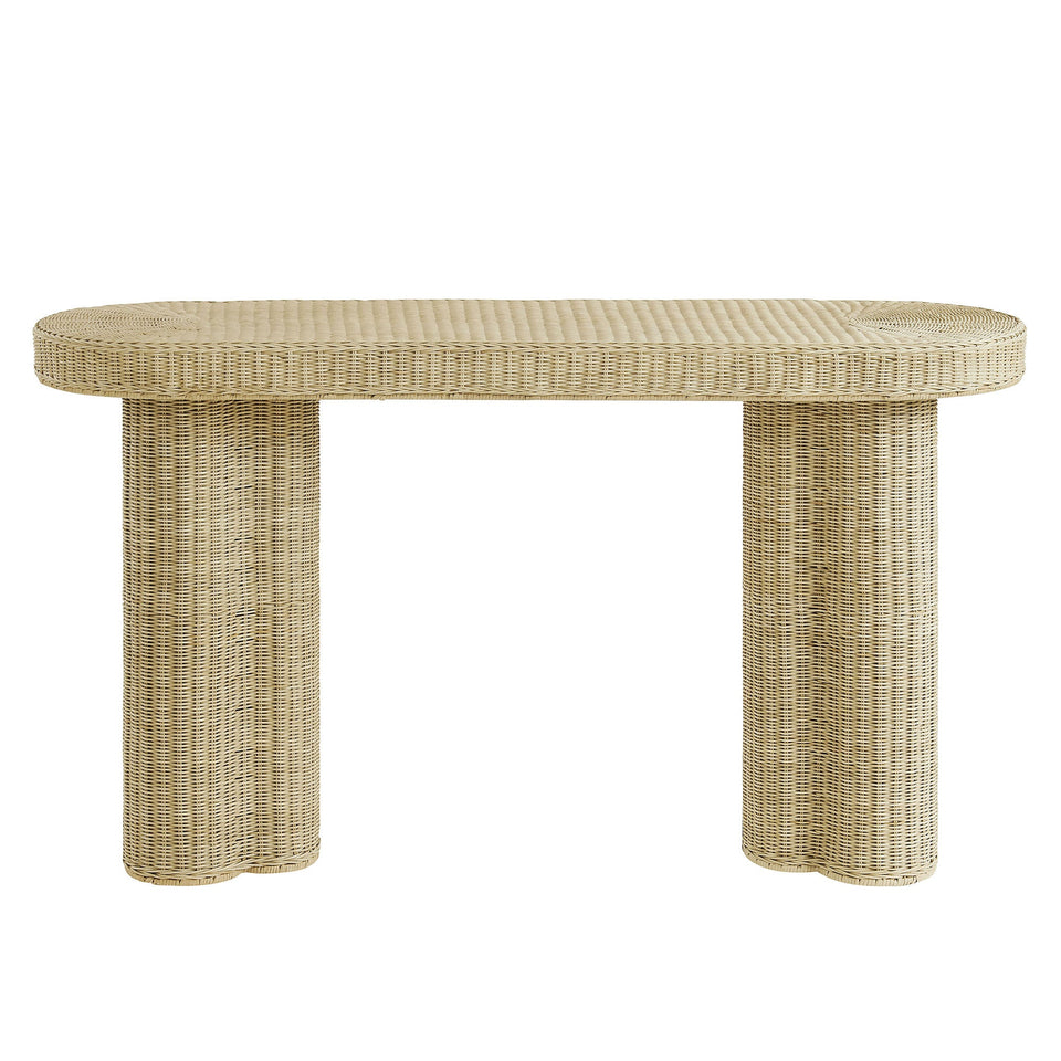 Sarova 59 Inch Natural Rattan Console Table by Modway