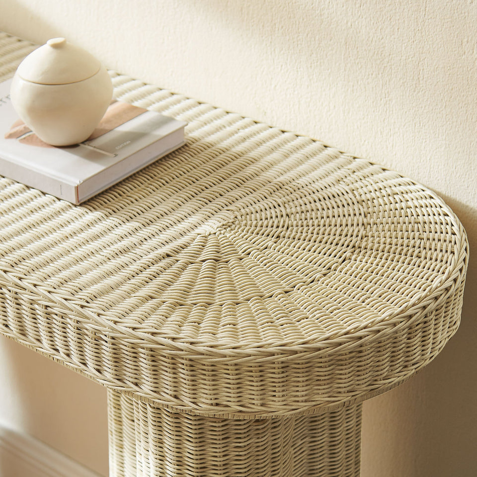 Sarova 59 Inch Natural Rattan Console Table by Modway