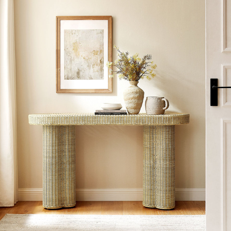Sarova 59 Inch Natural Rattan Console Table by Modway
