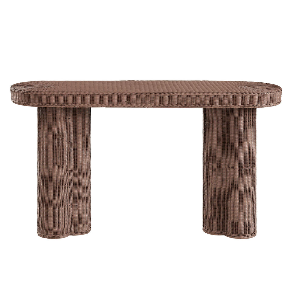 Sarova 59 Inch Natural Rattan Console Table by Modway