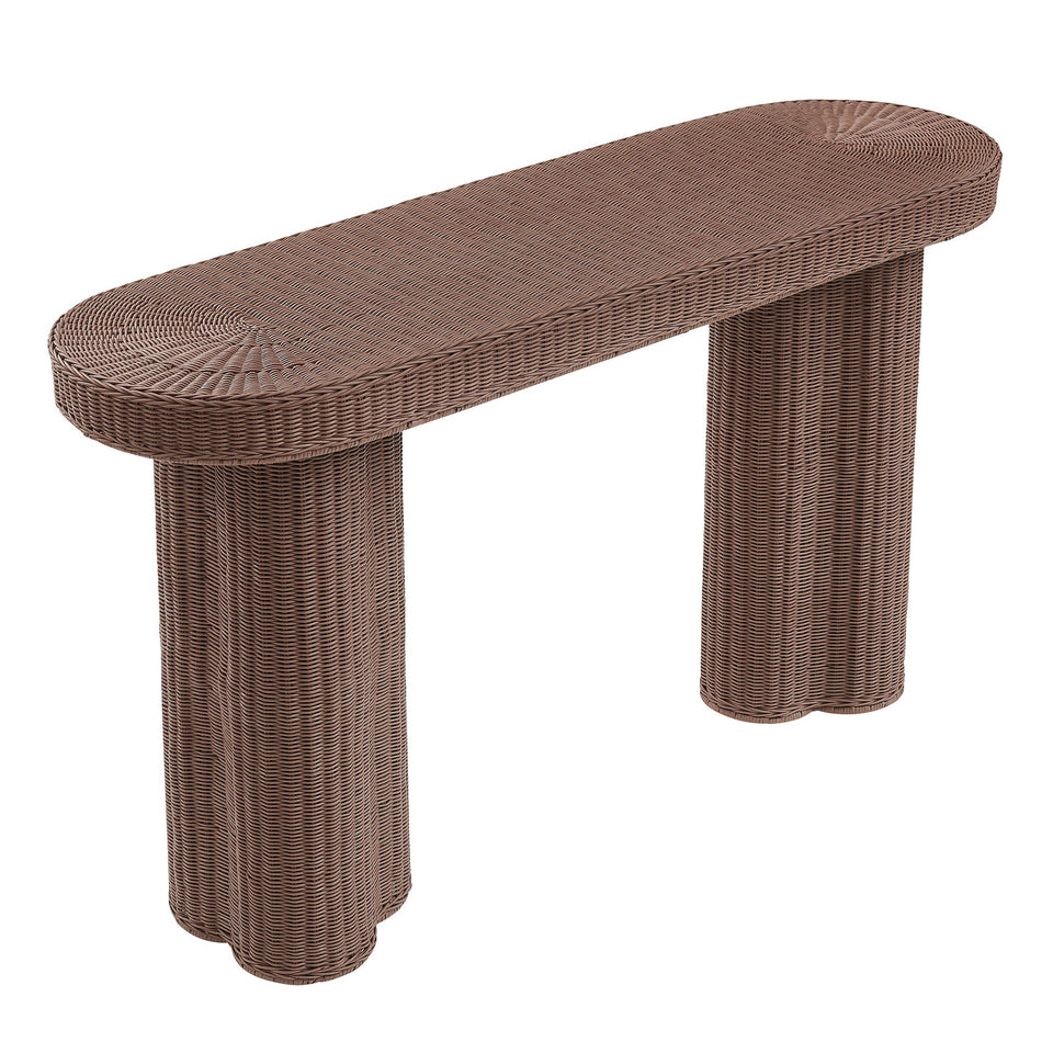 Sarova 59 Inch Natural Rattan Console Table by Modway