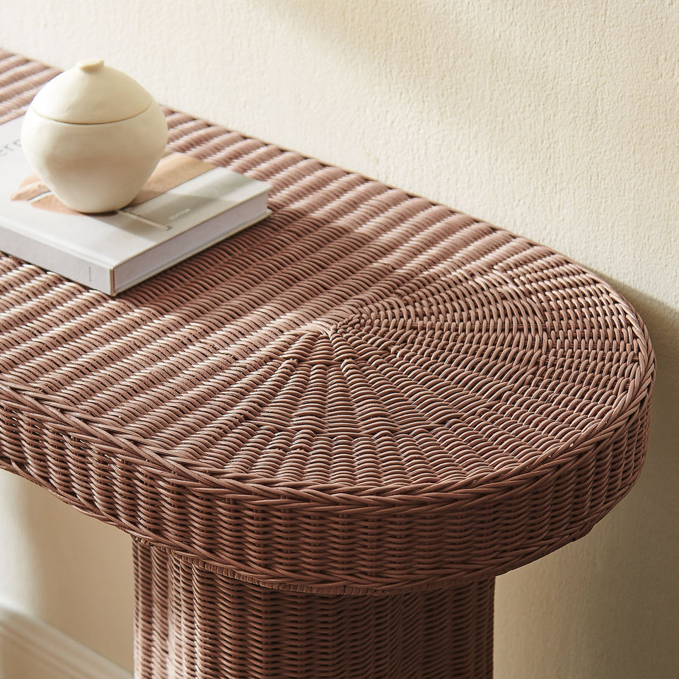 Sarova 59 Inch Natural Rattan Console Table by Modway
