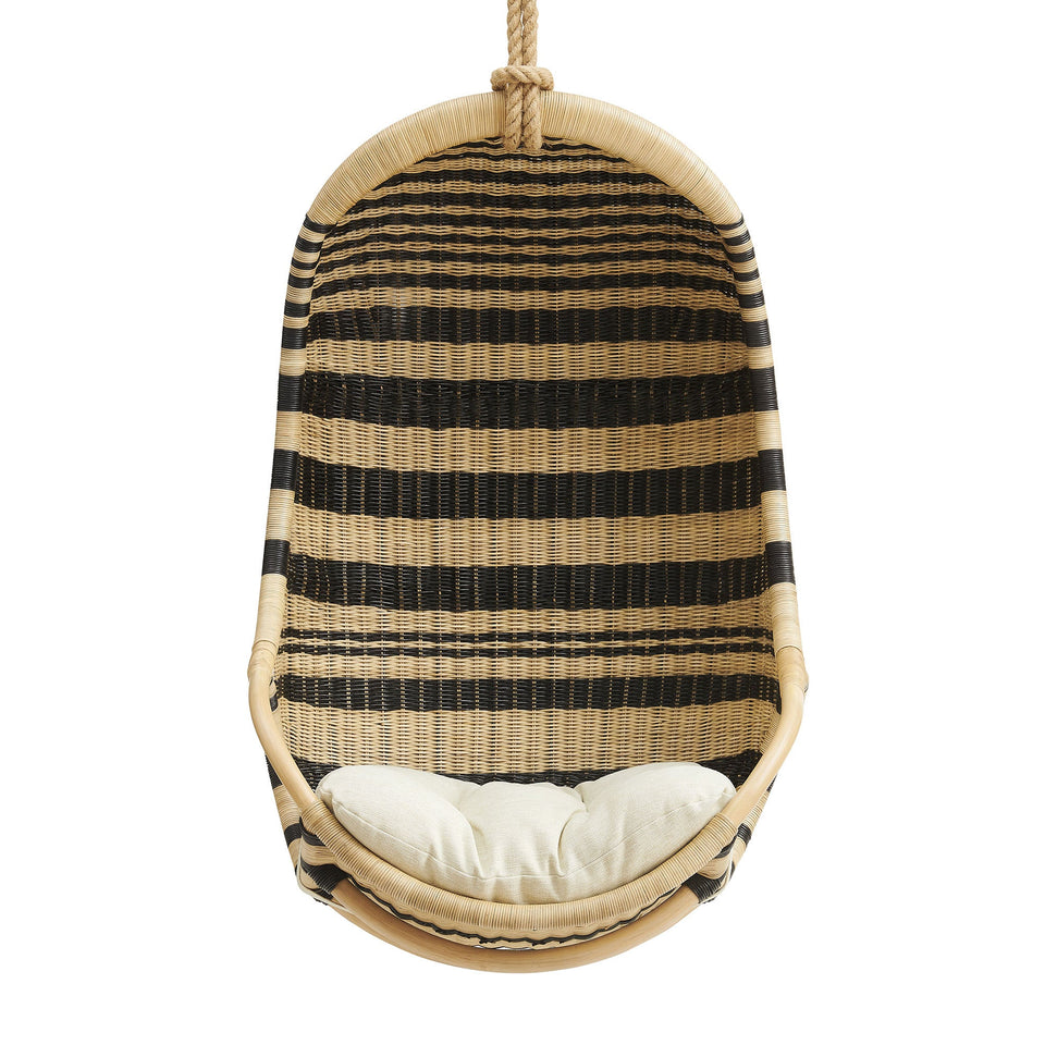 Carlo Two-Tone Woven Natural Rattan Hanging Chair by Modway