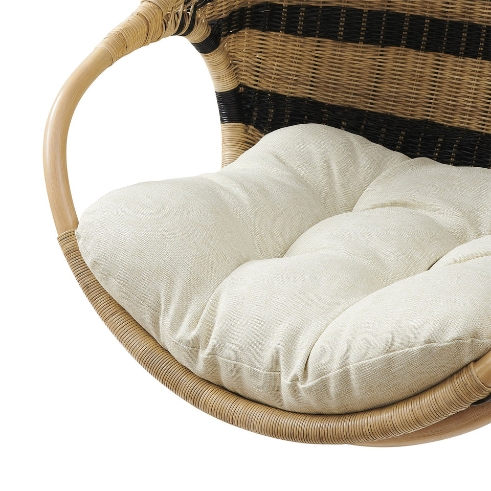 Carlo Two-Tone Woven Natural Rattan Hanging Chair by Modway