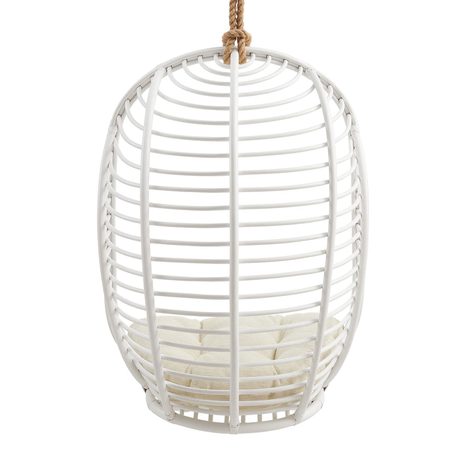 Neve Open Rib Weave Natural Rattan Hanging Chair by Modway