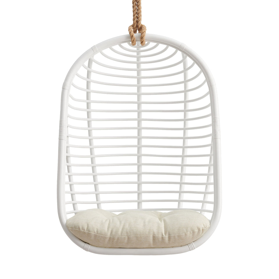 Neve Open Rib Weave Natural Rattan Hanging Chair by Modway