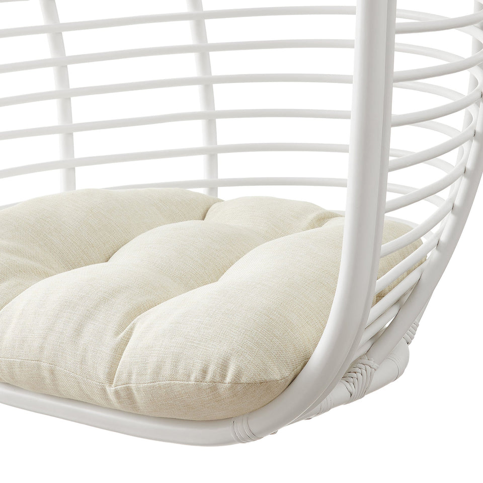 Neve Open Rib Weave Natural Rattan Hanging Chair by Modway