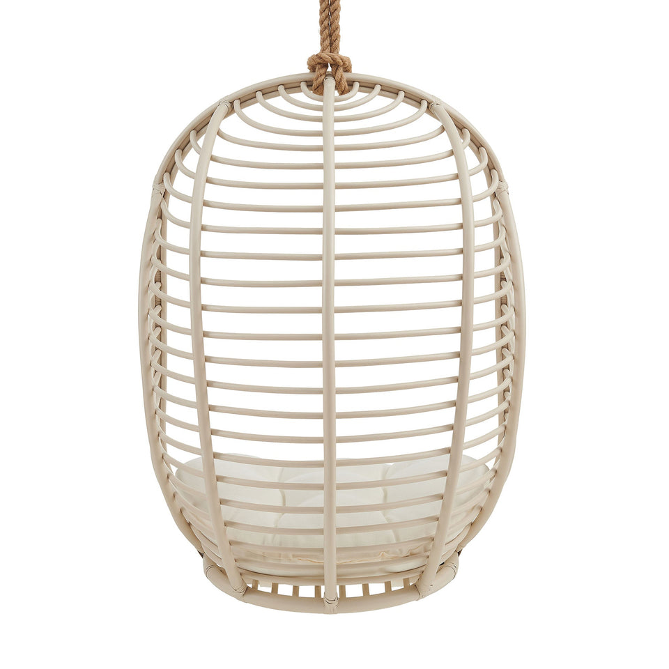Neve Open Rib Weave Natural Rattan Hanging Chair by Modway