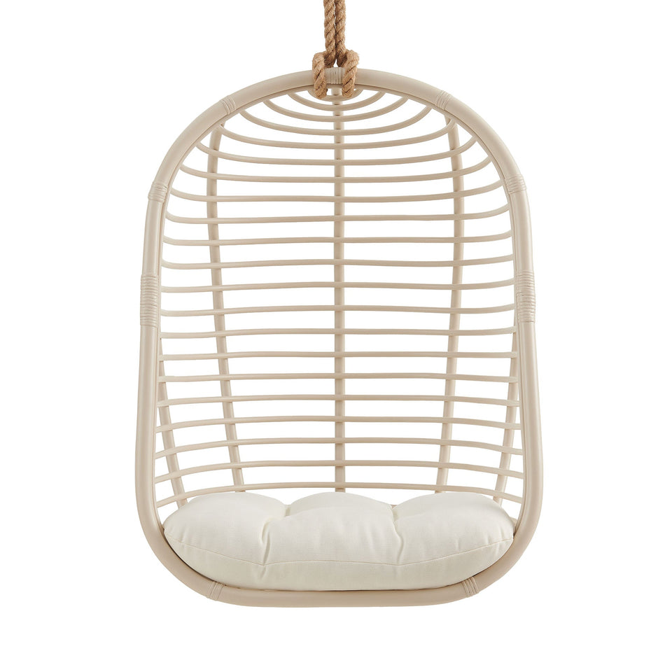 Neve Open Rib Weave Natural Rattan Hanging Chair by Modway