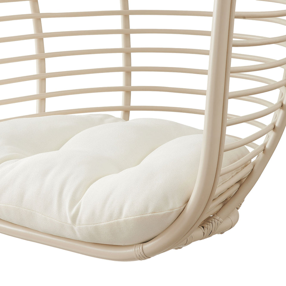 Neve Open Rib Weave Natural Rattan Hanging Chair by Modway