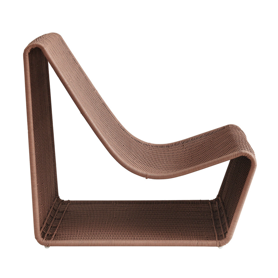 Eira Curved Low Seat Natural Rattan Lounge Chair by Modway