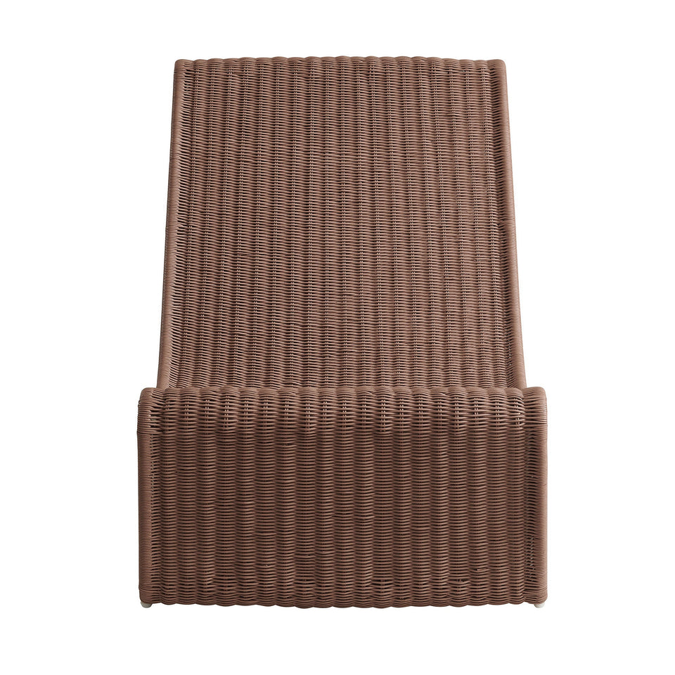 Eira Curved Low Seat Natural Rattan Lounge Chair by Modway