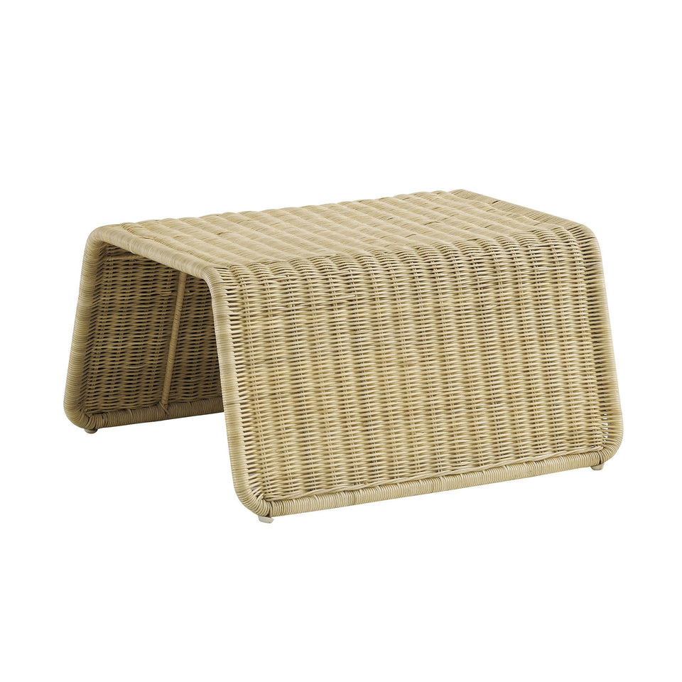 Eira Waterfall Natural Rattan Ottoman by Modway