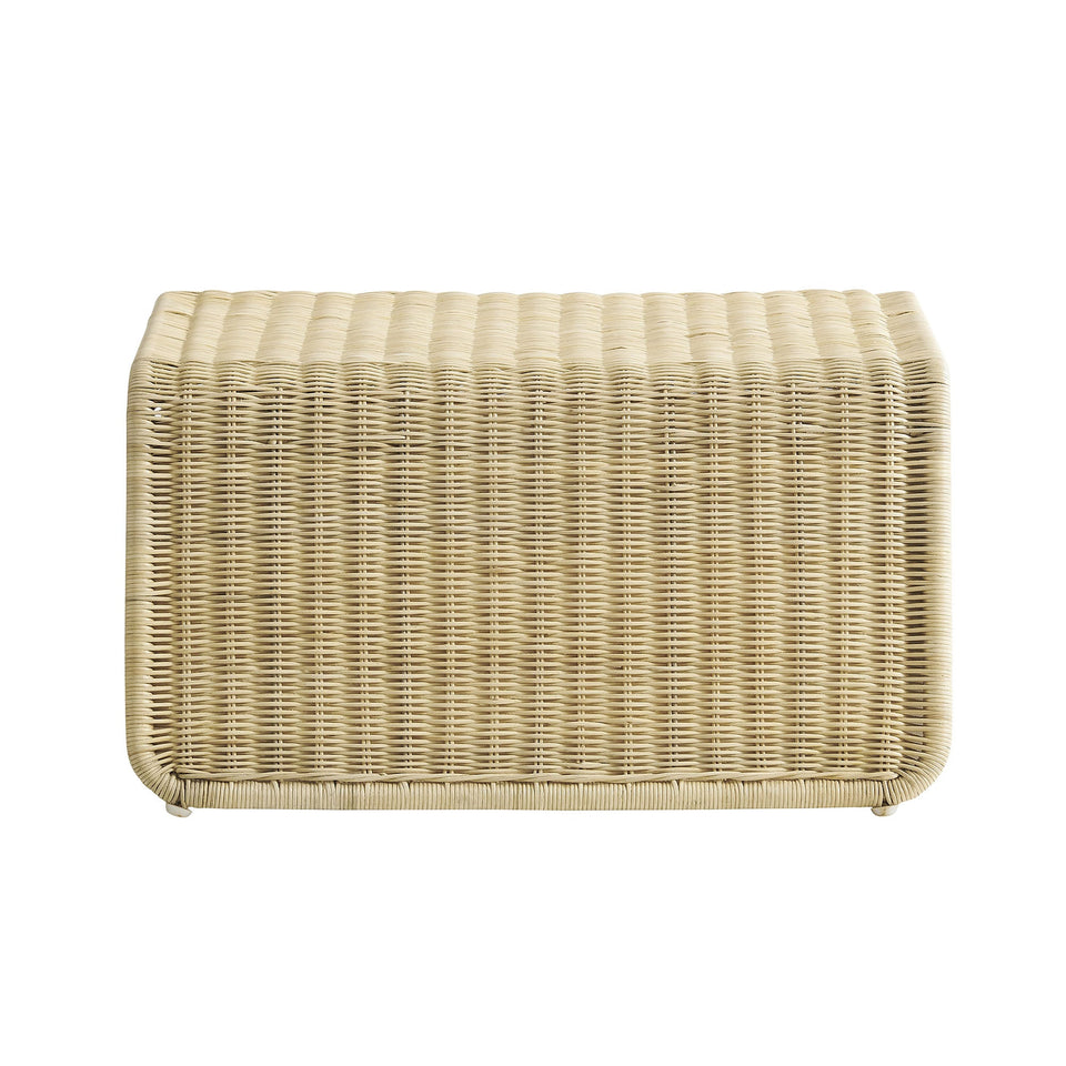 Eira Waterfall Natural Rattan Ottoman by Modway