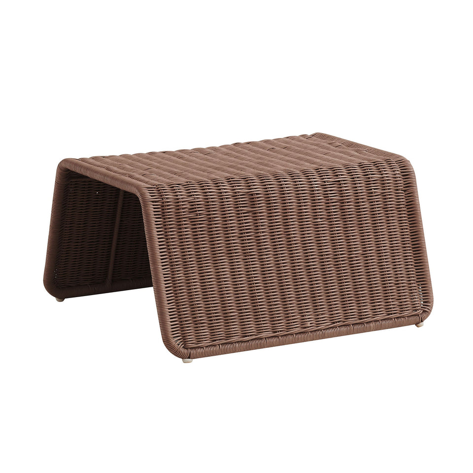 Eira Waterfall Natural Rattan Ottoman by Modway