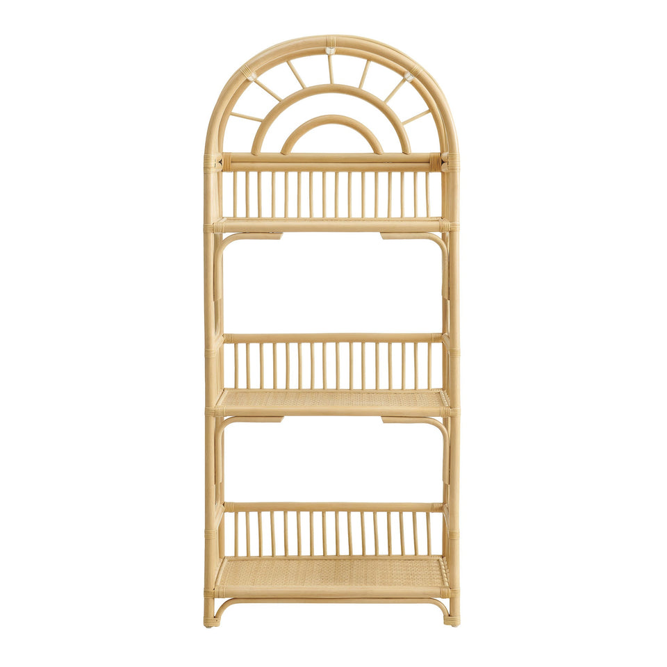 Ottilie 68 Inch Arched Natural Rattan Bookshelf by Modway