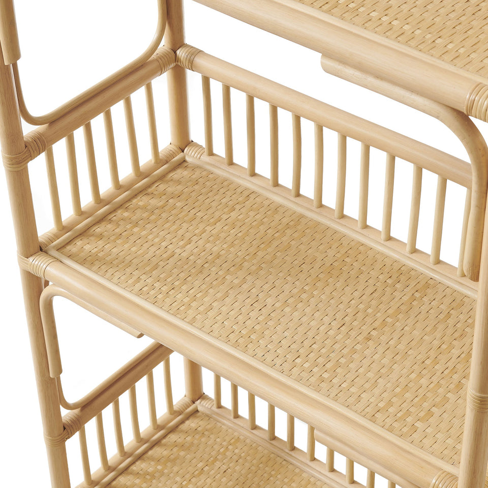 Ottilie 68 Inch Arched Natural Rattan Bookshelf by Modway