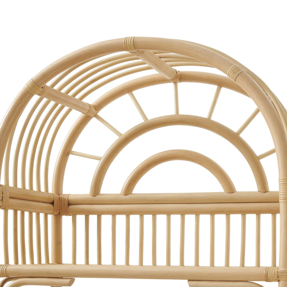 Ottilie 68 Inch Arched Natural Rattan Bookshelf by Modway