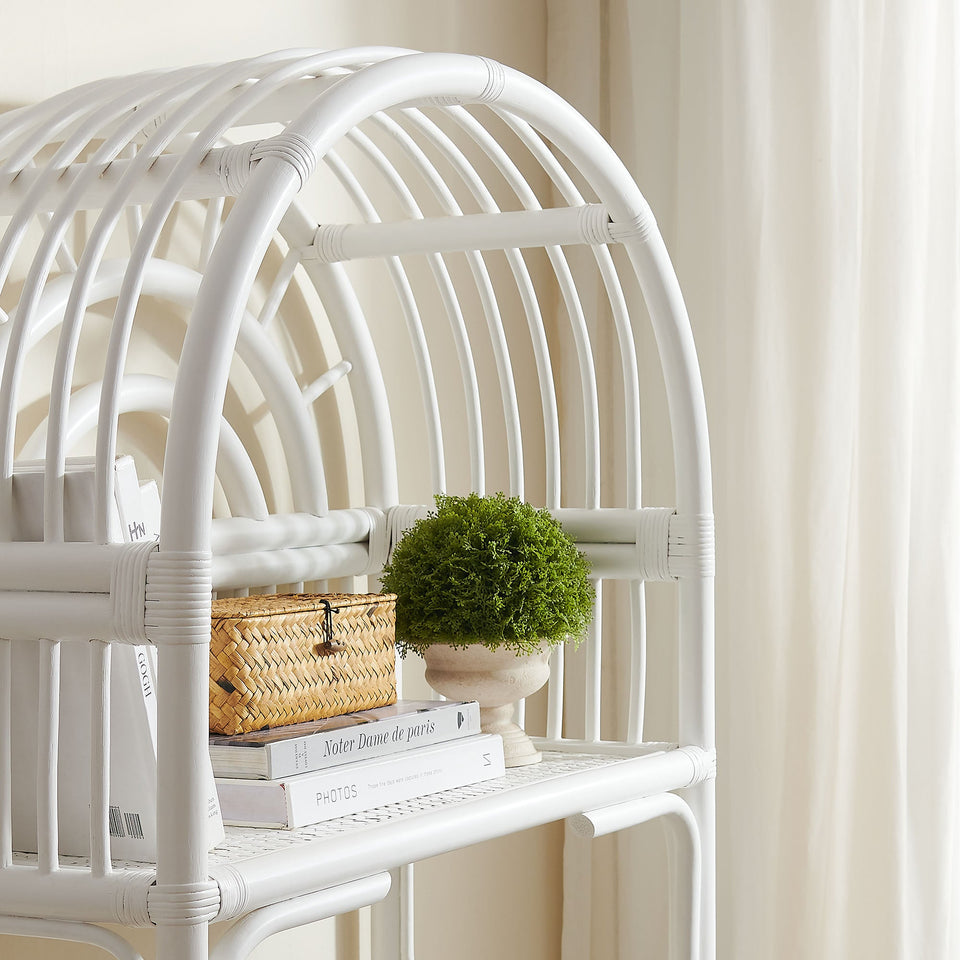 Ottilie 68 Inch Arched Natural Rattan Bookshelf by Modway
