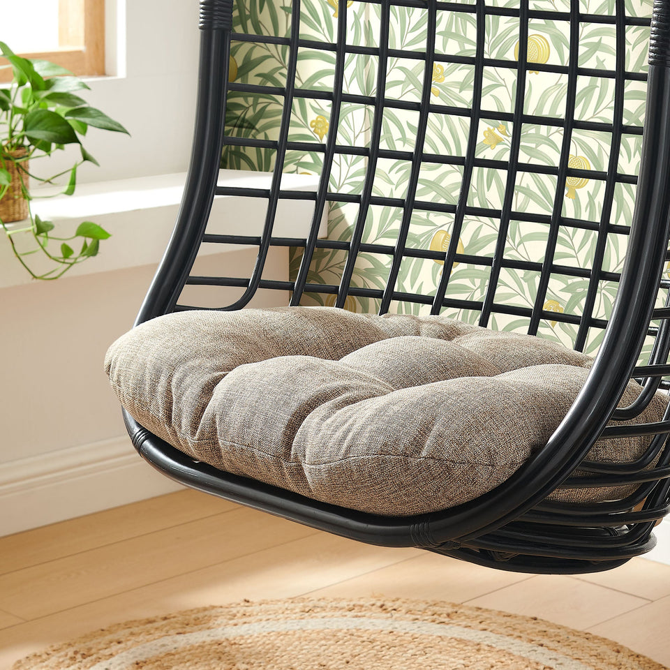 Tamsin Open Grid Weave Natural Rattan Hanging Chair by Modway