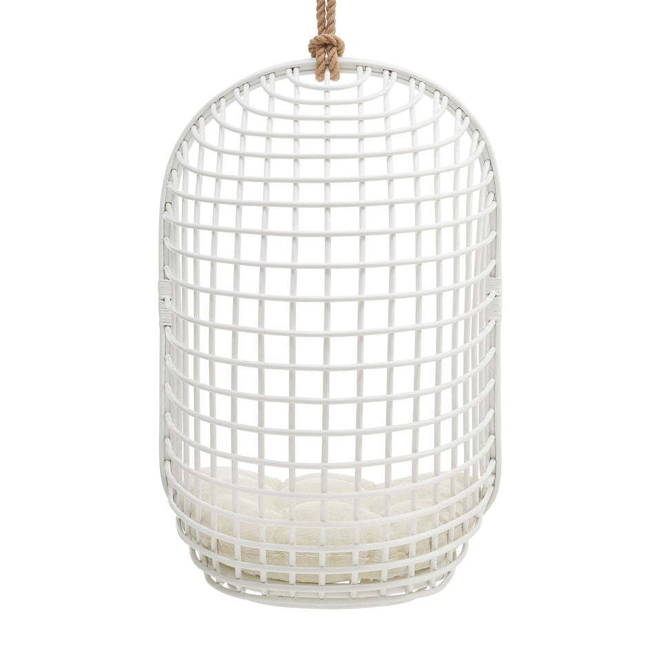 Tamsin Open Grid Weave Natural Rattan Hanging Chair by Modway