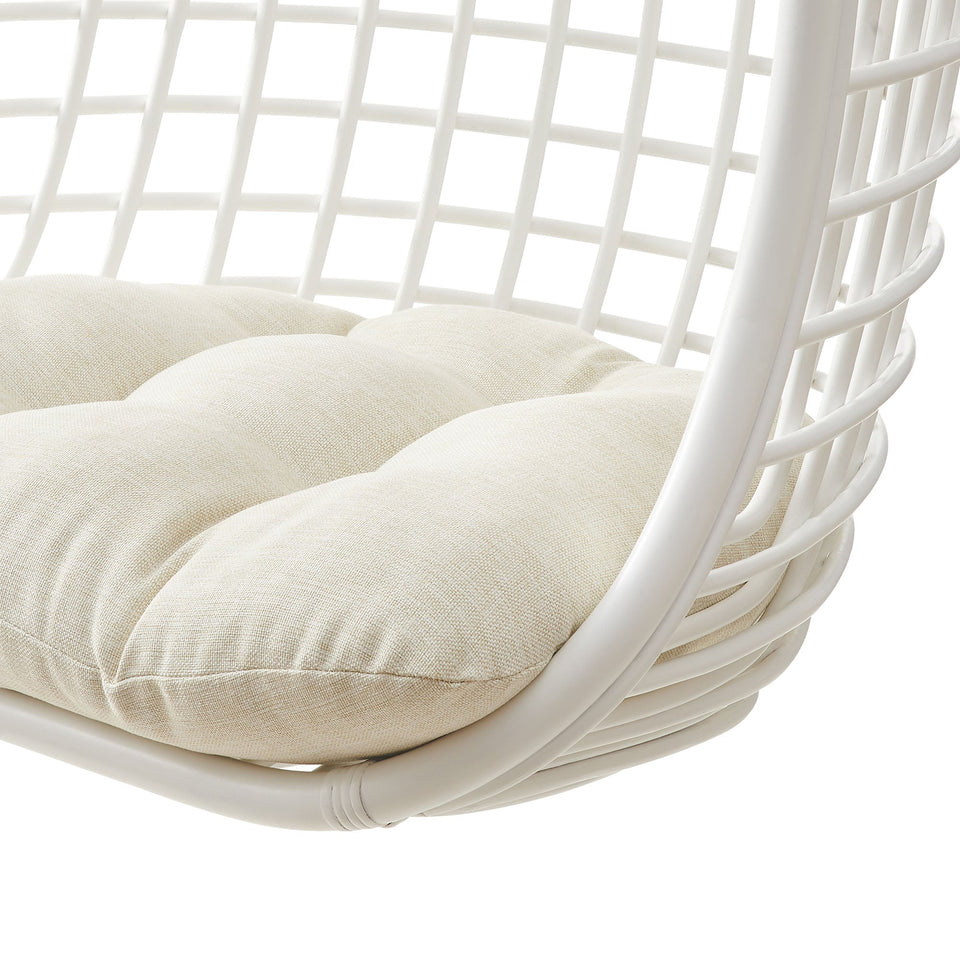 Tamsin Open Grid Weave Natural Rattan Hanging Chair by Modway