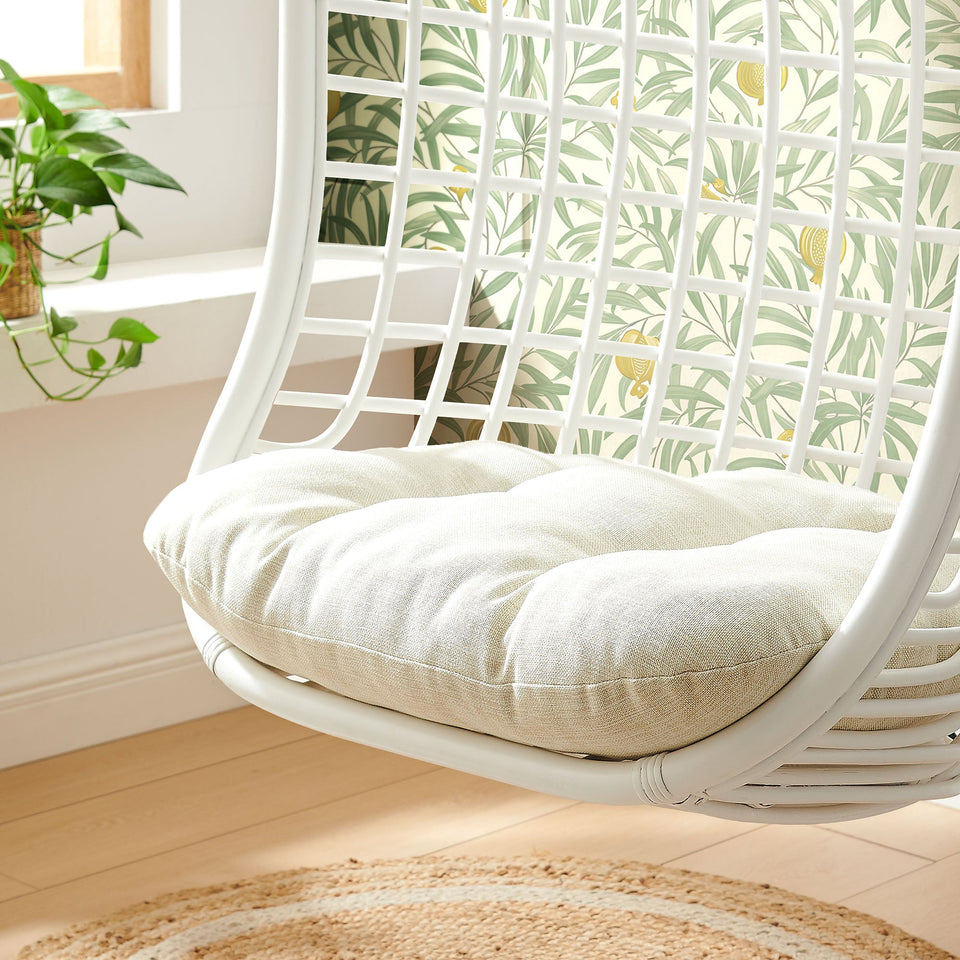 Tamsin Open Grid Weave Natural Rattan Hanging Chair by Modway