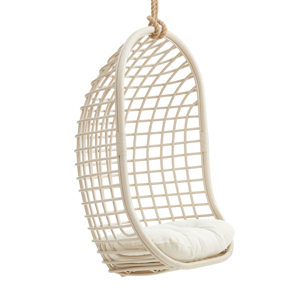Tamsin Open Grid Weave Natural Rattan Hanging Chair by Modway