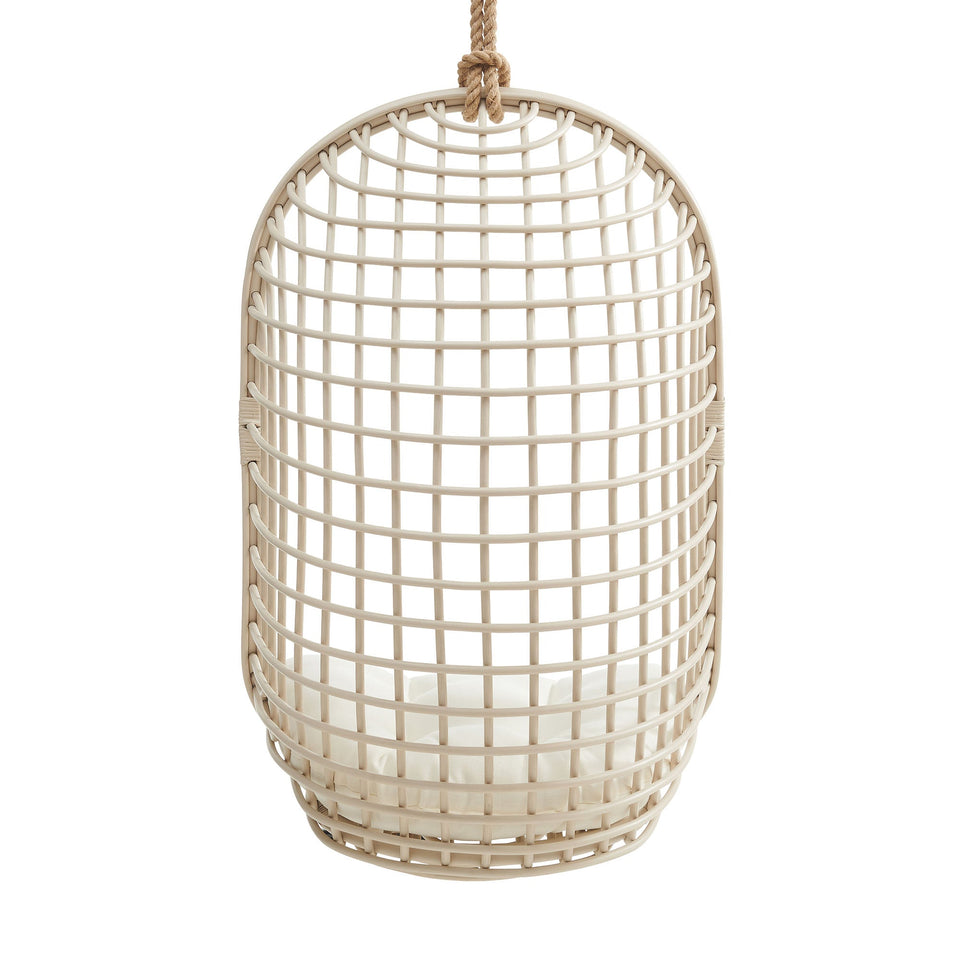 Tamsin Open Grid Weave Natural Rattan Hanging Chair by Modway