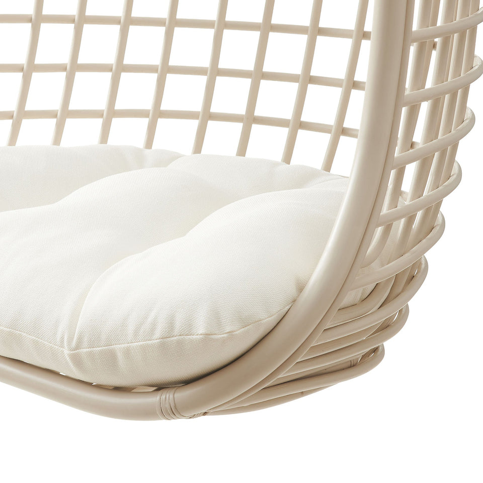 Tamsin Open Grid Weave Natural Rattan Hanging Chair by Modway