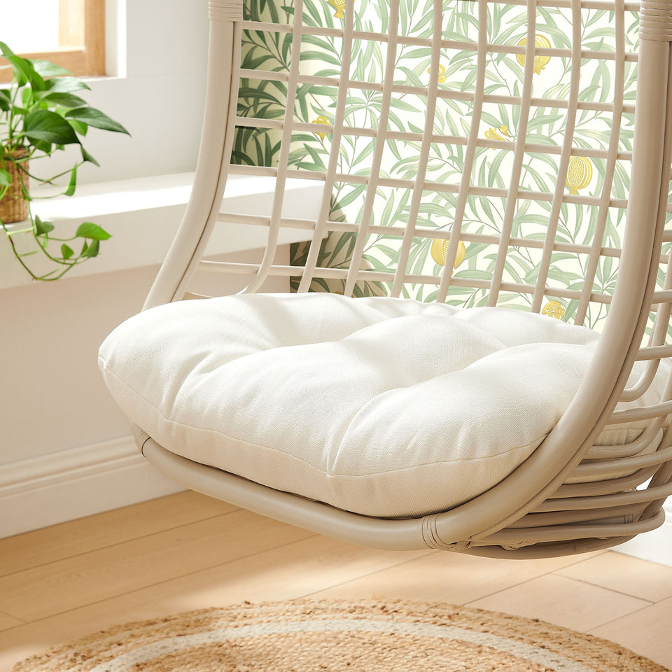 Tamsin Open Grid Weave Natural Rattan Hanging Chair by Modway