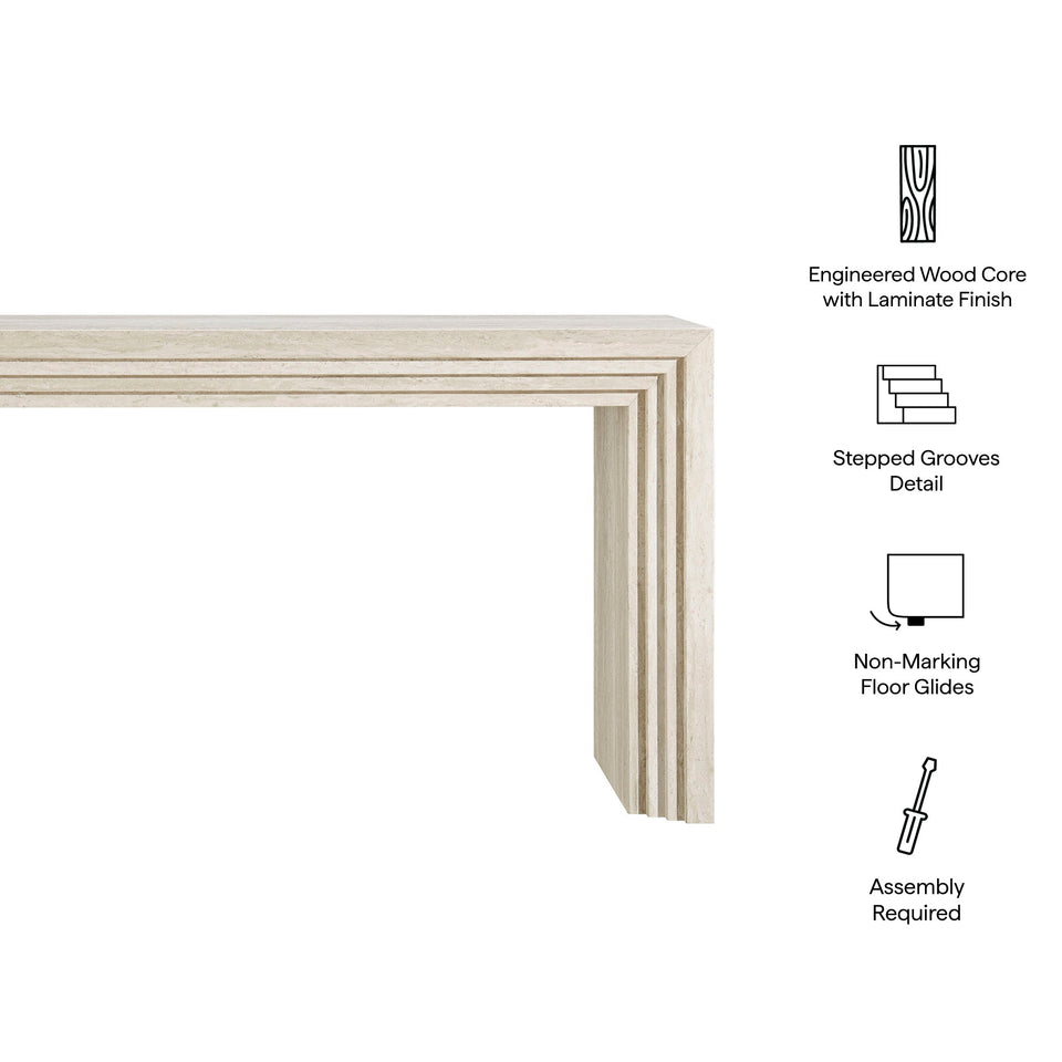 Olney 63 Inch Fluted Console Table by Modway