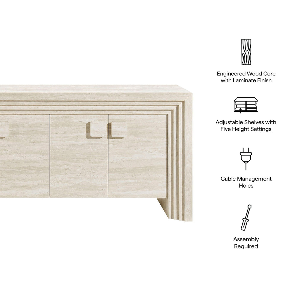 Olney 4-Door Fluted Sideboard by Modway