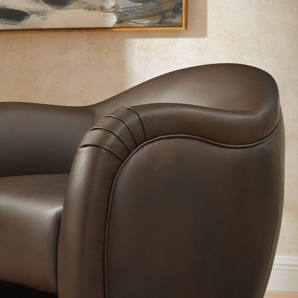 Compose Barrel Vegan Leather Accent Chair by Modway