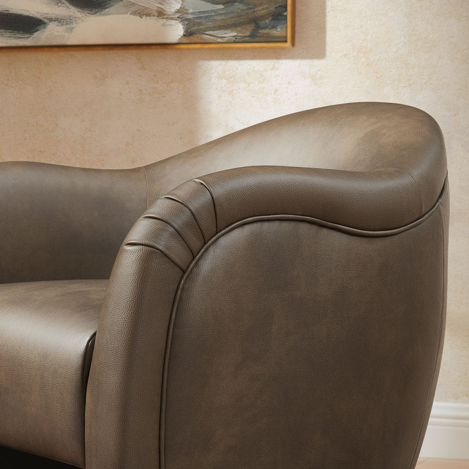 Compose Barrel Vegan Leather Accent Chair by Modway