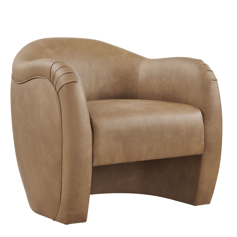 Compose Barrel Vegan Leather Accent Chair by Modway