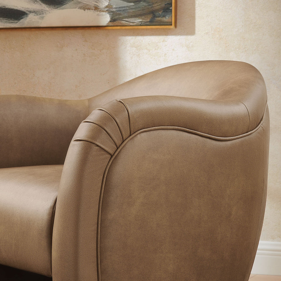 Compose Barrel Vegan Leather Accent Chair by Modway