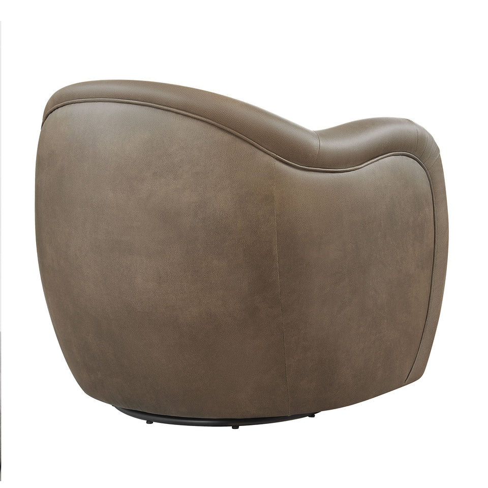 Compose Barrel Vegan Leather Swivel Armchair by Modway