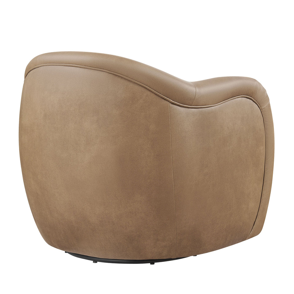 Compose Barrel Vegan Leather Swivel Armchair by Modway