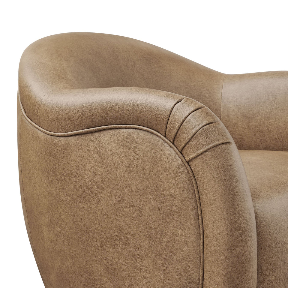 Compose Barrel Vegan Leather Swivel Armchair by Modway