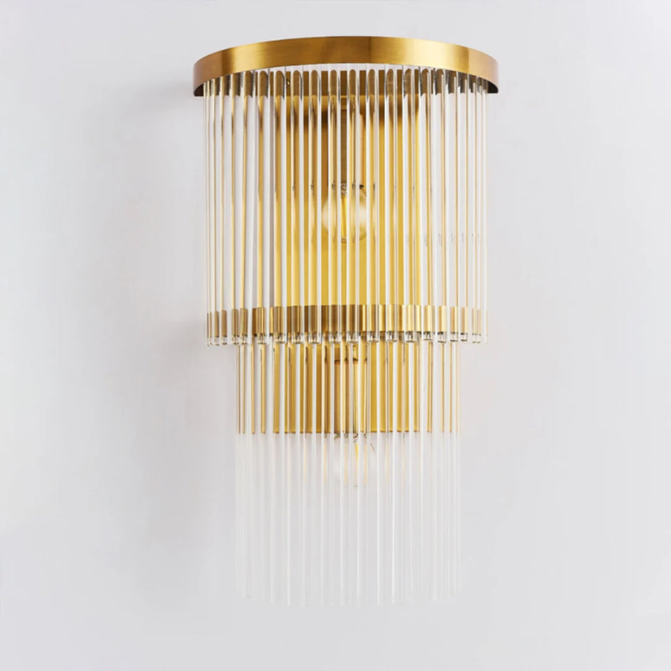East Antique Brass Finish Wall Lamp