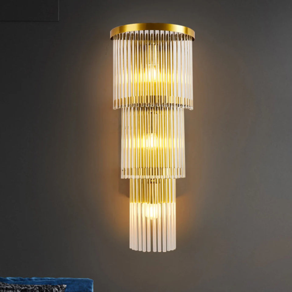 East Antique Brass Finish Wall Lamp