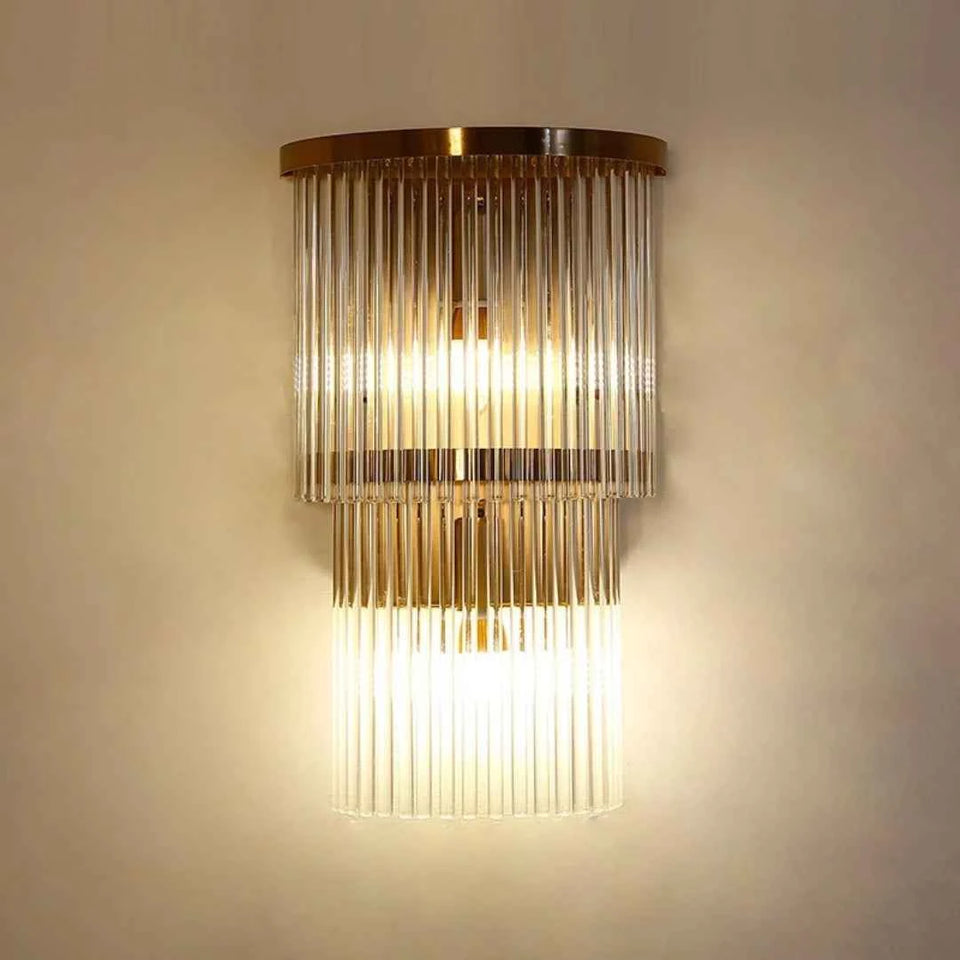 East Antique Brass Finish Wall Lamp