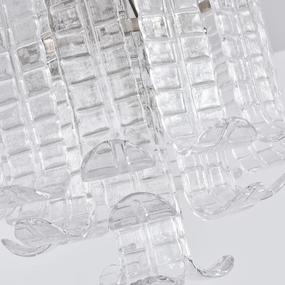 Elegant Murano Leaf Shaped Ceiling Lamp