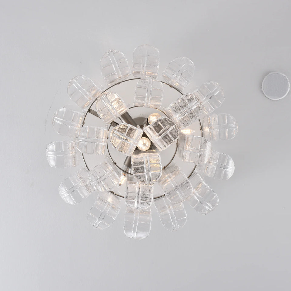 Elegant Murano Leaf Shaped Ceiling Lamp