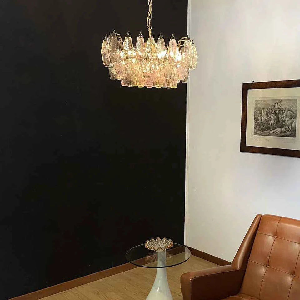Poliedri Murano Colorful Chandelier