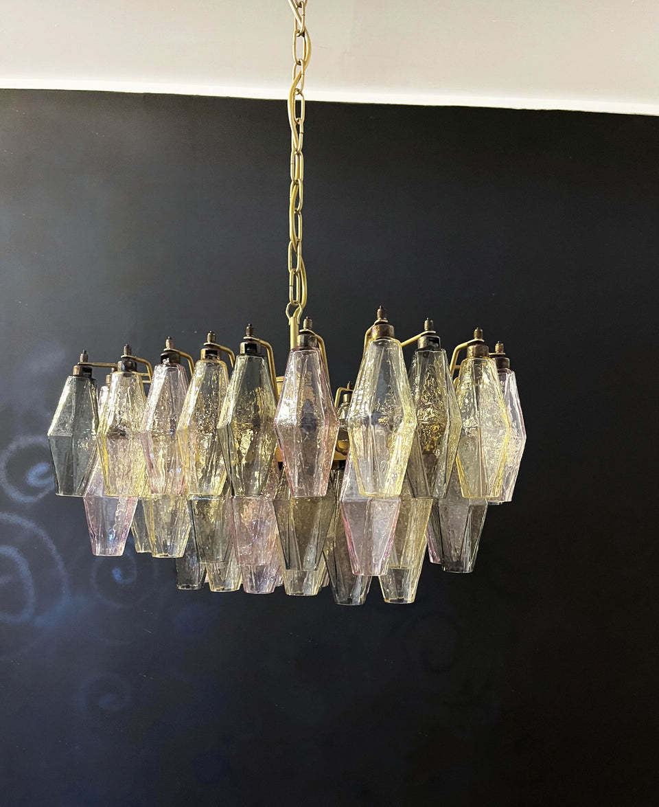 Poliedri Murano Colorful Chandelier