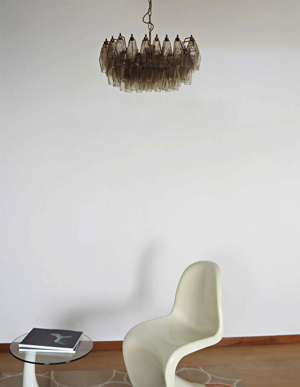 Poliedri Murano Smoked Chandelier
