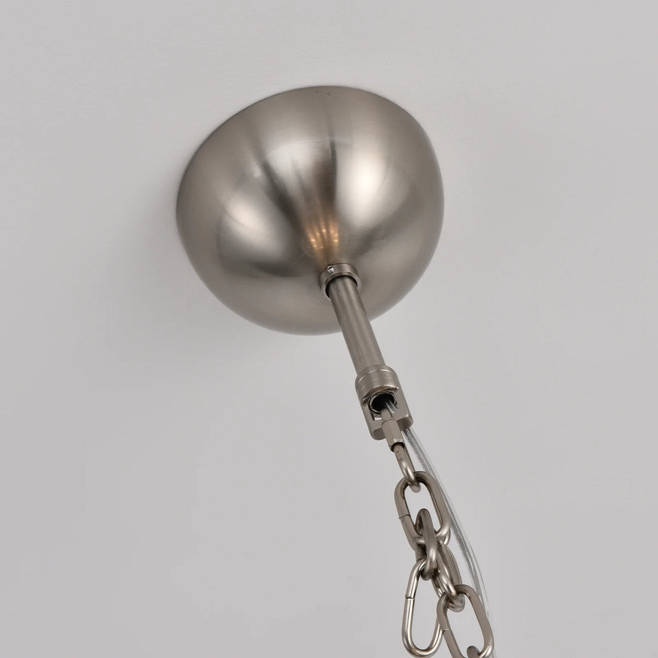 Selene White Swirl Disc Chandelier